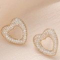 blingbling diamond elegant earrings jewelry for women 2021,trendy copper stud earrings